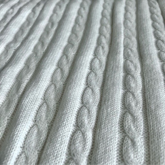 ASCOT+HART Wide Leg Graphic Yarn Knit Sweater Pants Off-White Women’s Size Large - Picture 7 of 15